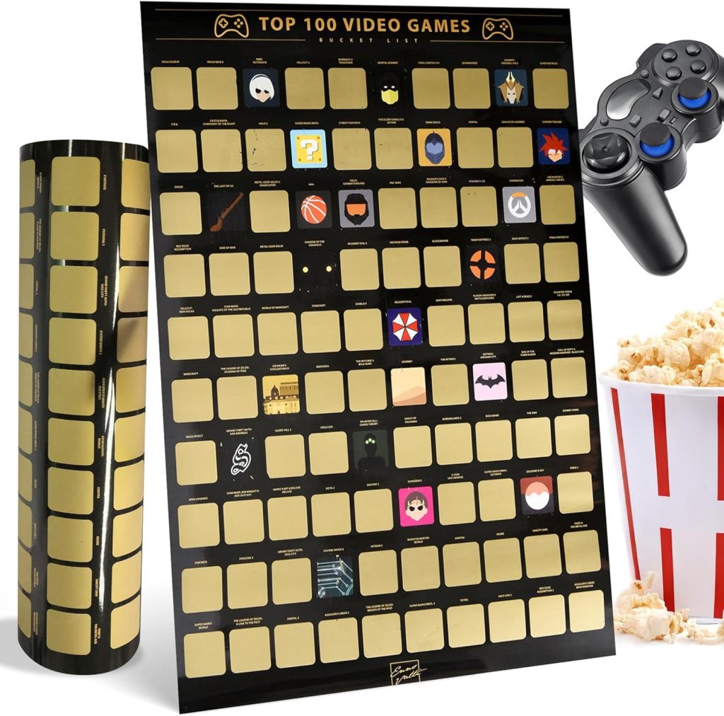 Best Scratch Poster – Enno Vatti Top 100 Video Games Bucket List Review