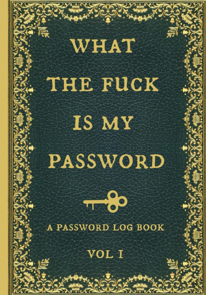 Best Humor Gift – What the fuck is my password: Internet Password Logbook, Organizer, Tracker, Vintage book design. Review