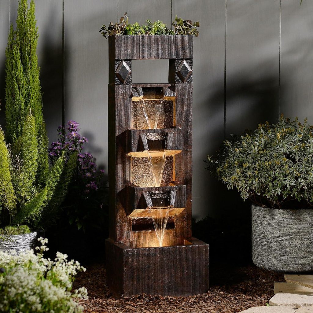 Best Outdoor Fountain – Bumilgar 40.9″ H 4-Tier Water Fountain Review