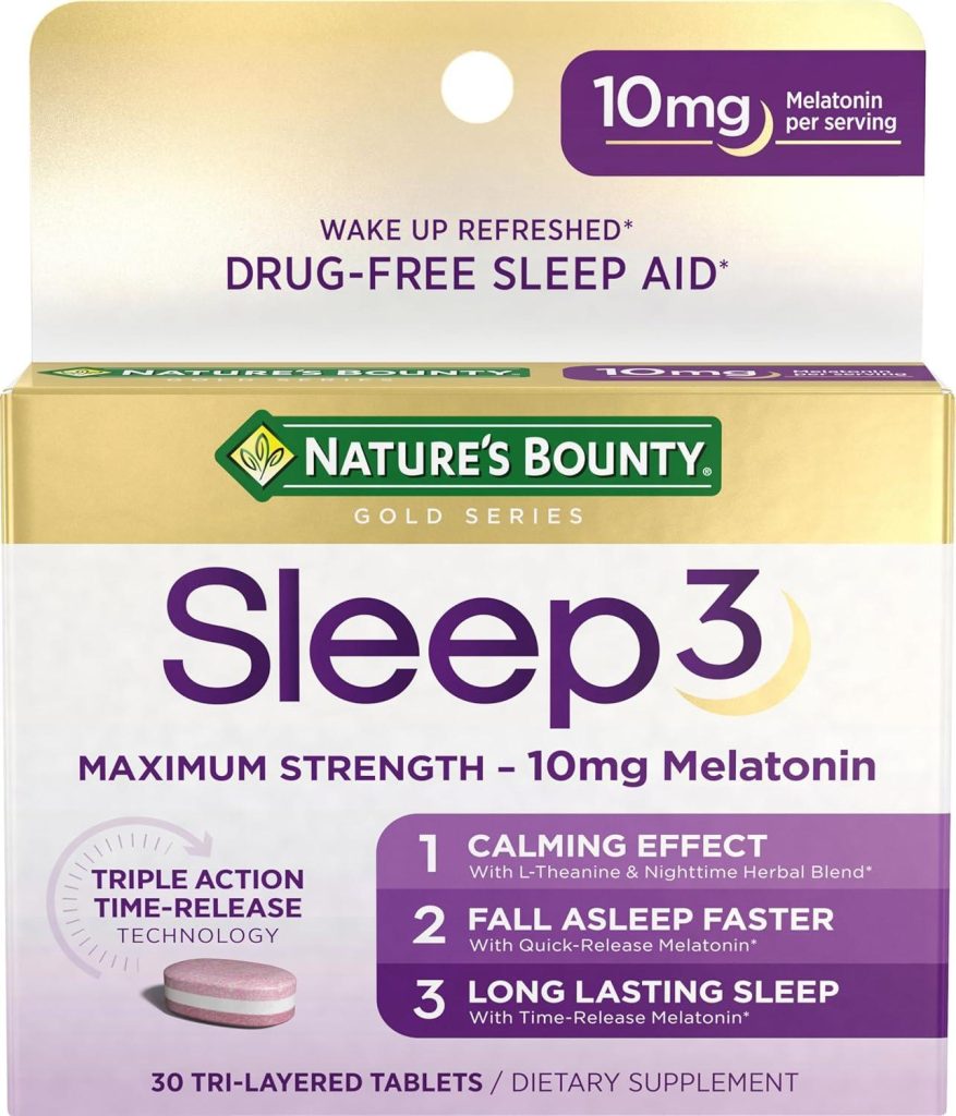 Best Sleep Aid – Nature’s Bounty Melatonin Sleep3 Review