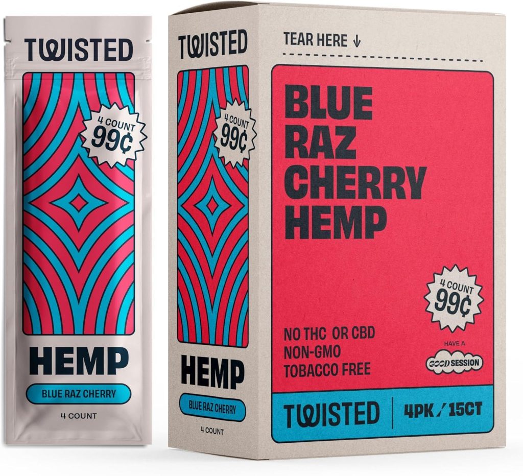 Best Herbal Rolling Papers – Twisted Hemp Wraps Blue Raspberry Cherry Review