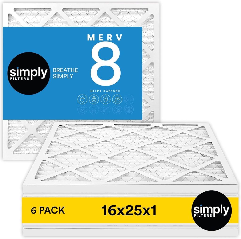 Best Air Filter – Simply 16x25x1 MERV 8, 6 Pack Review