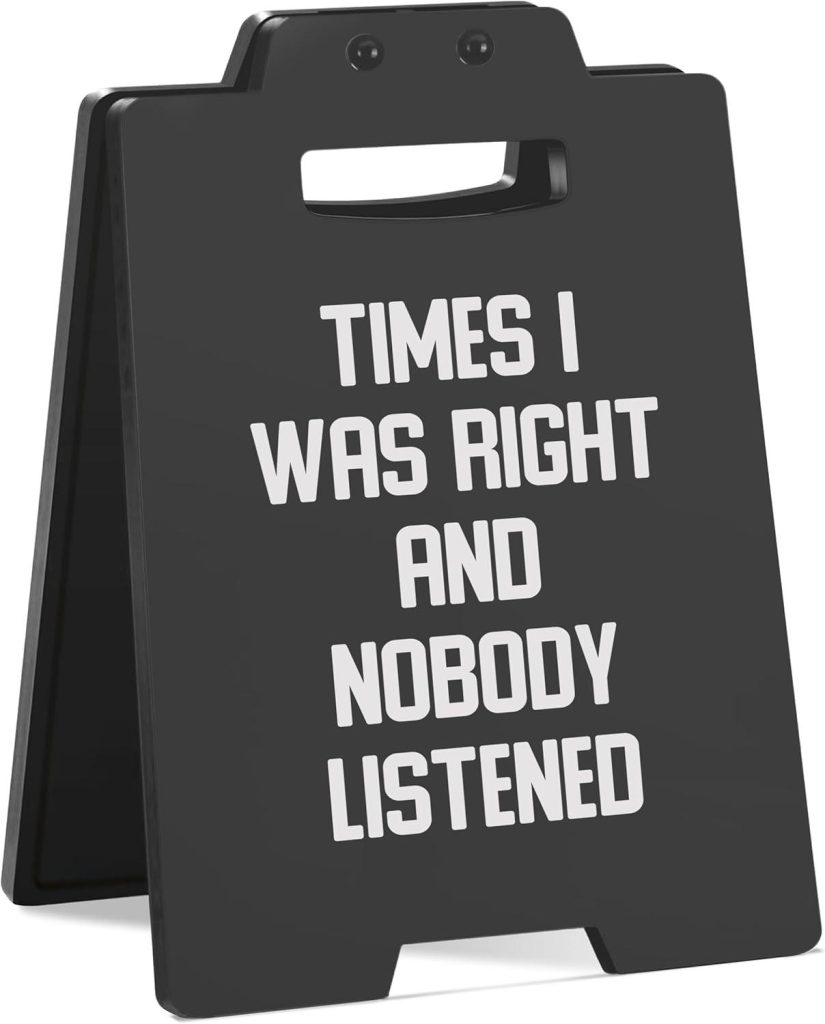 Best Office Decor – Funny Desk Sign – “TIMES I WAS RIGHT” Review