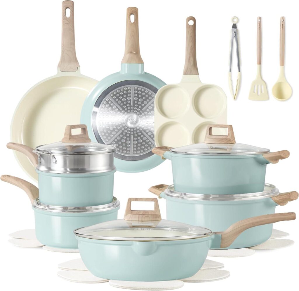Best Cookware – CAROTE 21-Piece Ceramic Pots and Pans Set Review