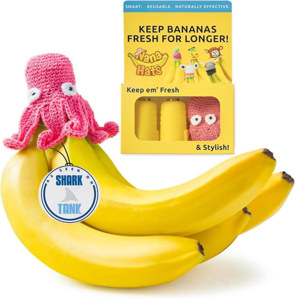 Best Home & Kitchen – NANA HATS Banana Freshness Preserver, Keep Bananas Fresh Longer, Ideal for Organic Bananas, Shark Tank Review