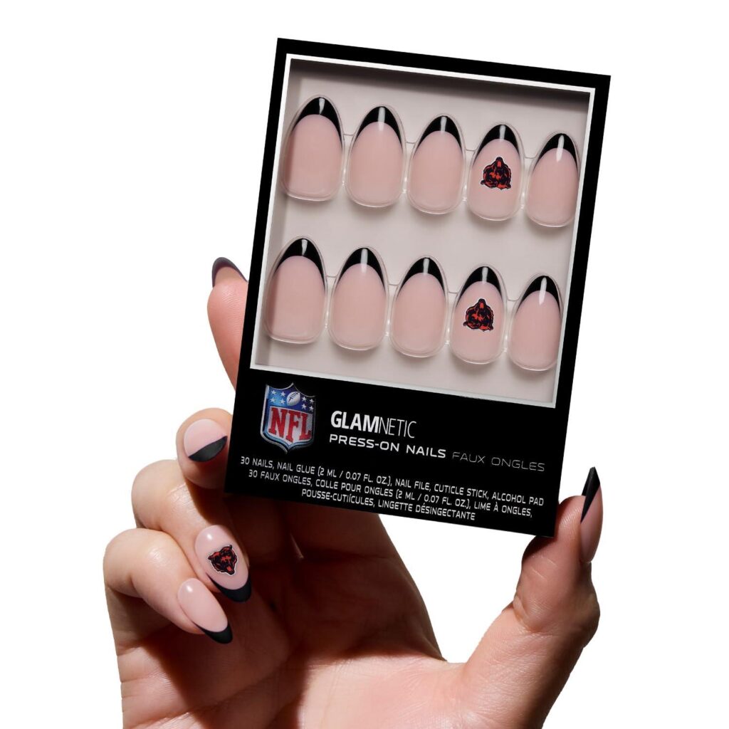 Best Press On Nails – Glamnetic x Fanatics Chicago Bears Review