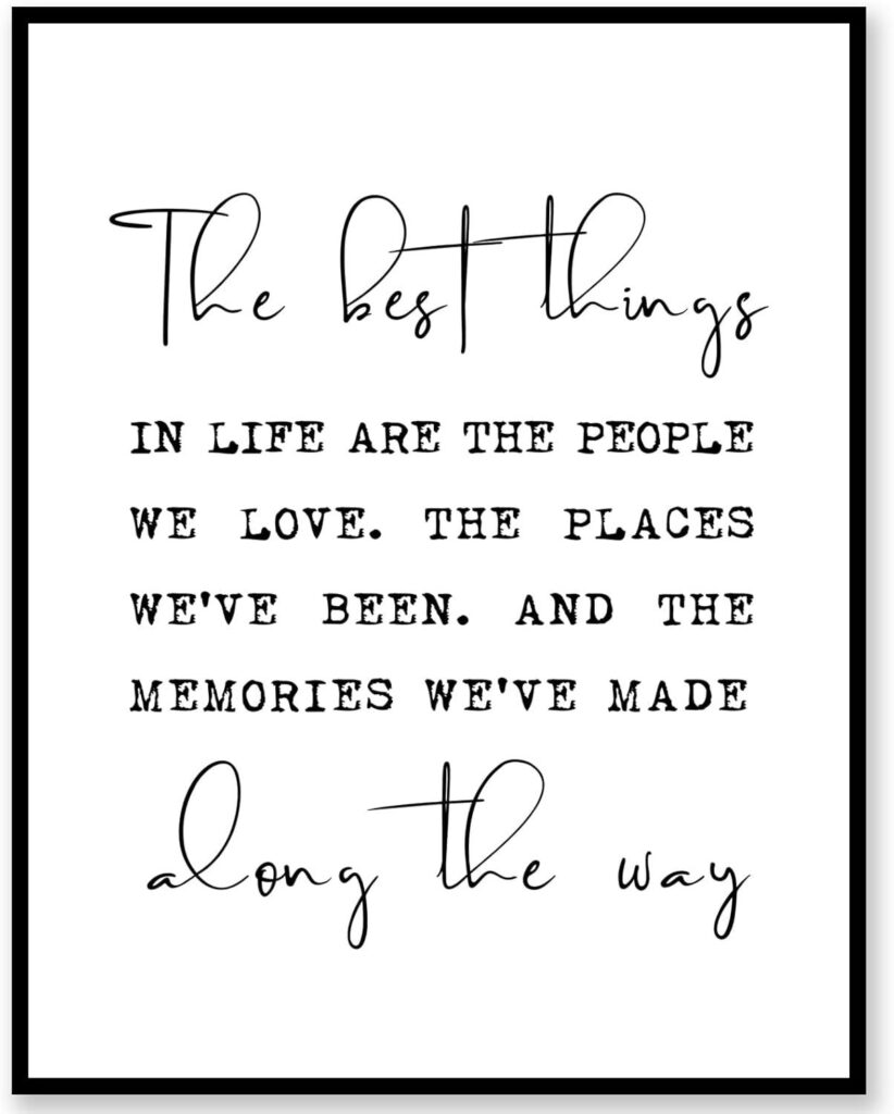Best Home Decor – The Best Things In Life Wall Art Motivational Review