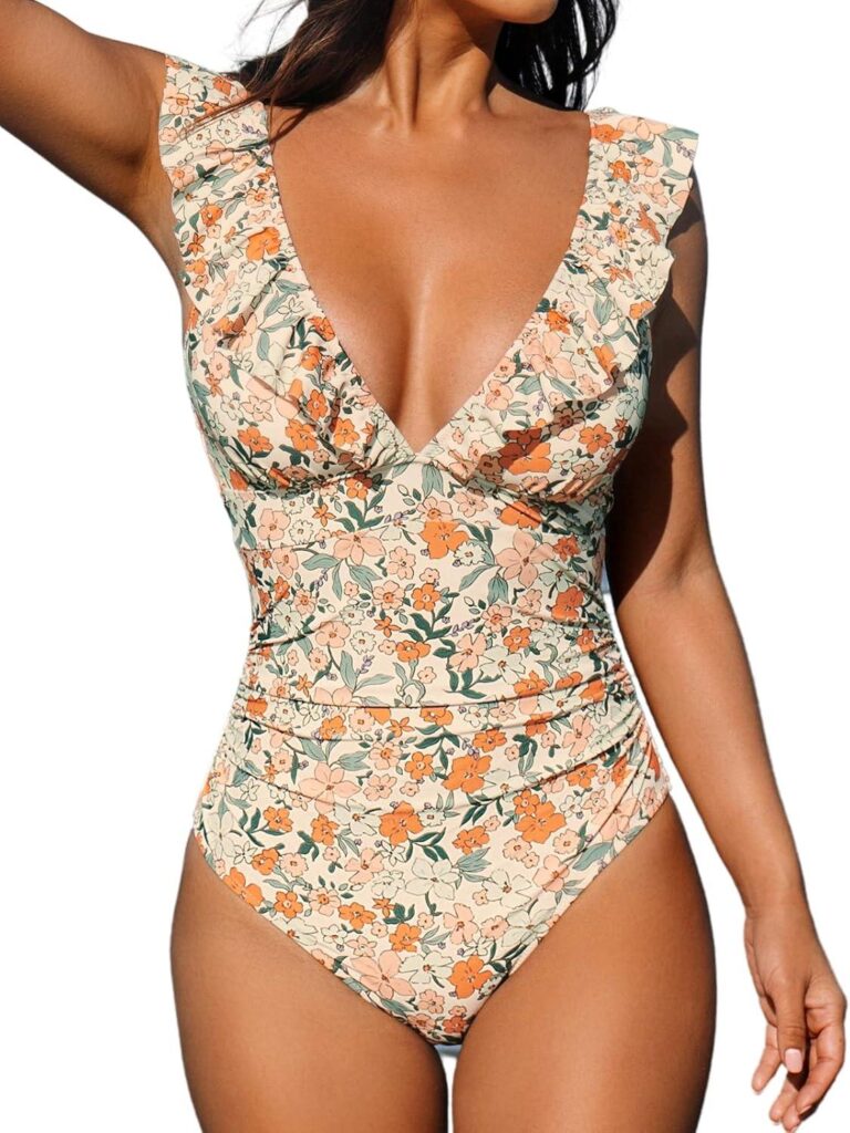 Best One-Piece Swimsuit – CUPSHE Women’s Ruffled V Neck Review