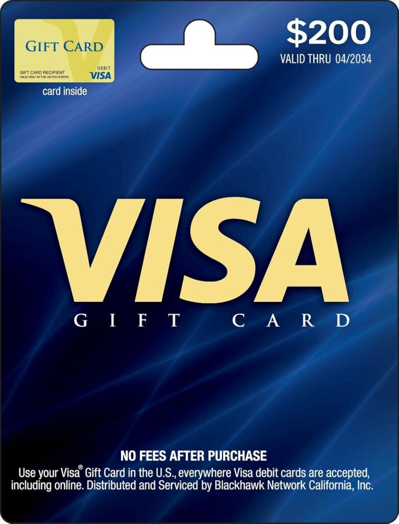 Best Gift Card – Visa $200 Gift Card (plus $6.95 Purchase Fee) Review