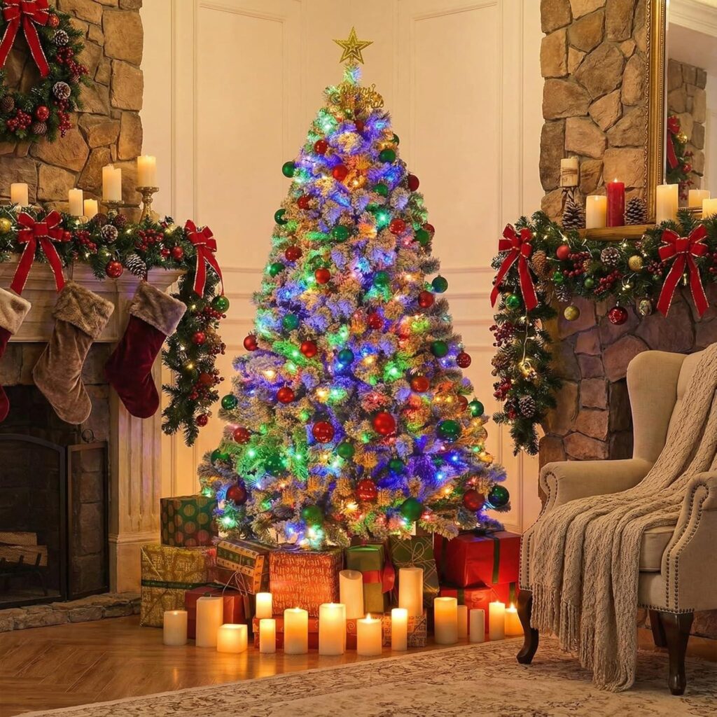 Best Holiday Decoration – 6ft Pre-Lit Snow-Flocked Christmas Tree Review