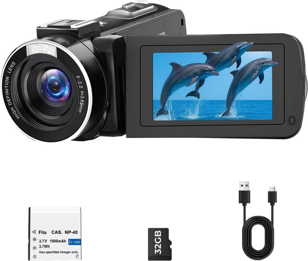 Best Camcorder – 1080P 18X Zoom, LED Light, 270° Screen Review