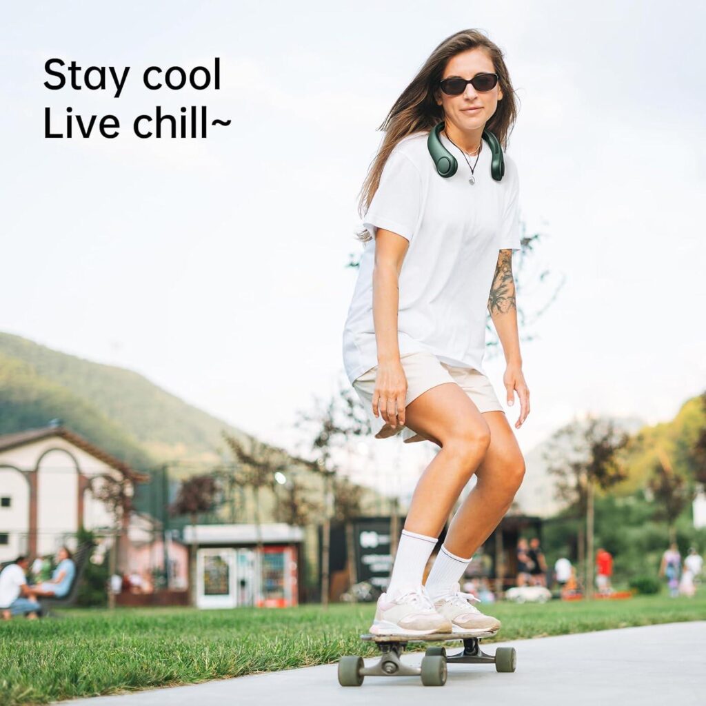 Best Electronics – JISULIFE Portable Neck Fan, Hands Free Bladeless Fan, 5 Speeds, 4000 mAh Battery Review