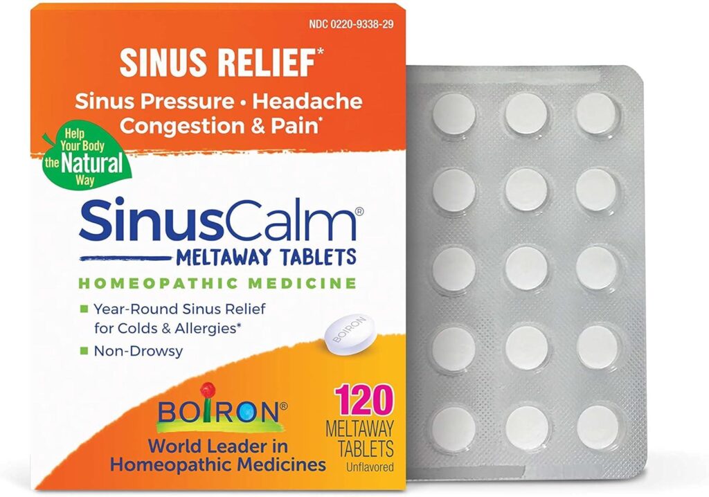 Best Homeopathic Remedy – Boiron SinusCalm Tablets for Sinus Pain Relief, Runny Nose, Congestion, Sinus Pressure, Headache – 120 Count Review