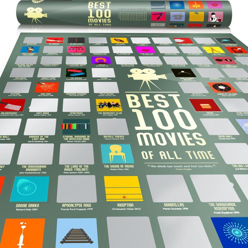 Best Movie Poster – 100 Best Movies Scratch Off by Travel Revealer Review