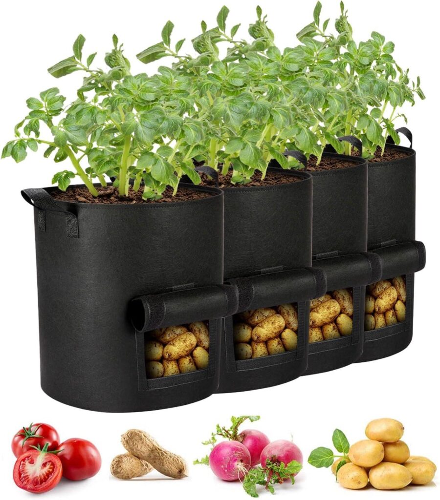 Best Gardening Bags – 4 Packs 10 Gallon Potato Grow Bags Review