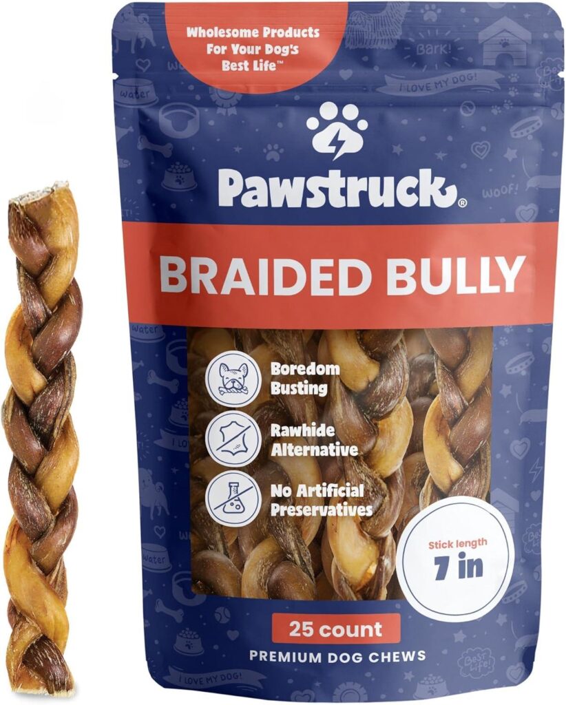 Best Dog Chew Treats – Pawstruck Natural 7″ Braided Bully Sticks Review