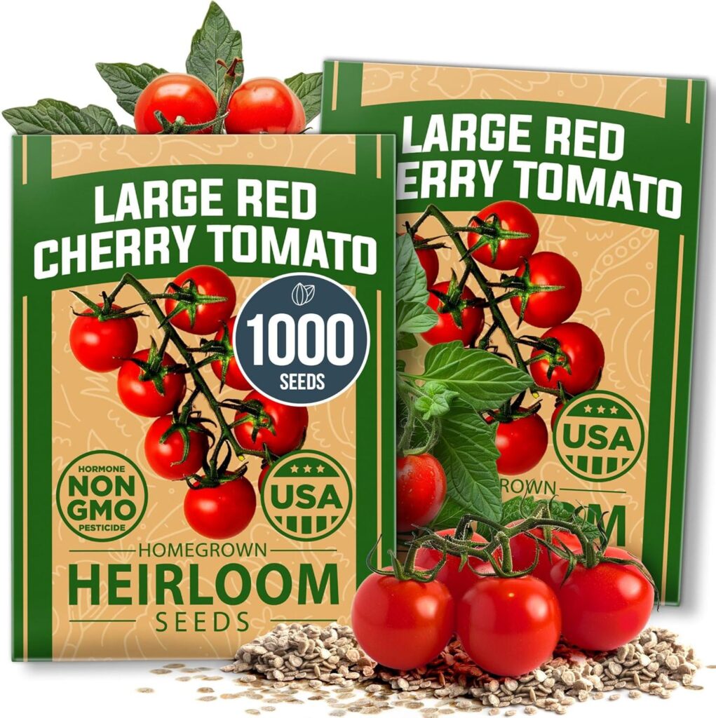 Best Vegetable Seeds – HOME GROWN Large Red Cherry Tomato Seeds 2 Pack Review