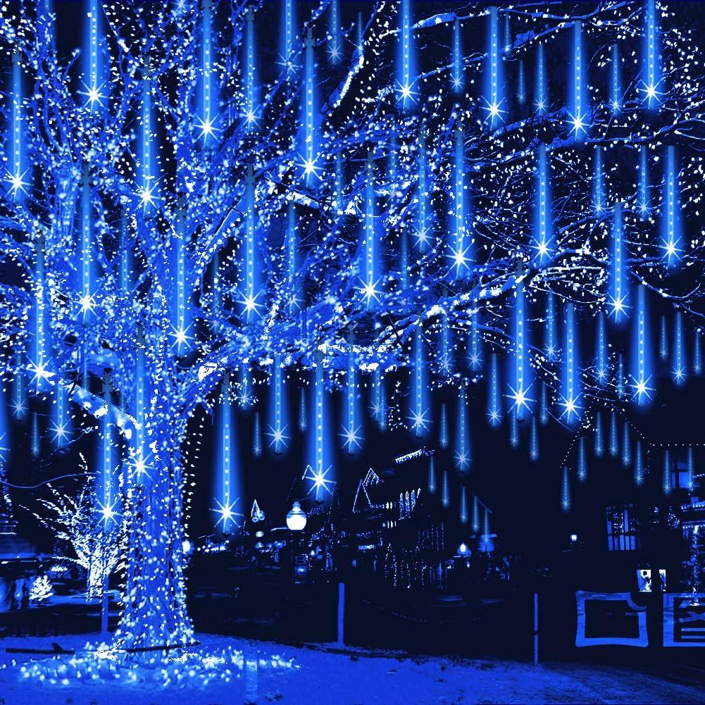 Best Outdoor Lights – Meteor Shower String Lights Blue 12 Inch Review
