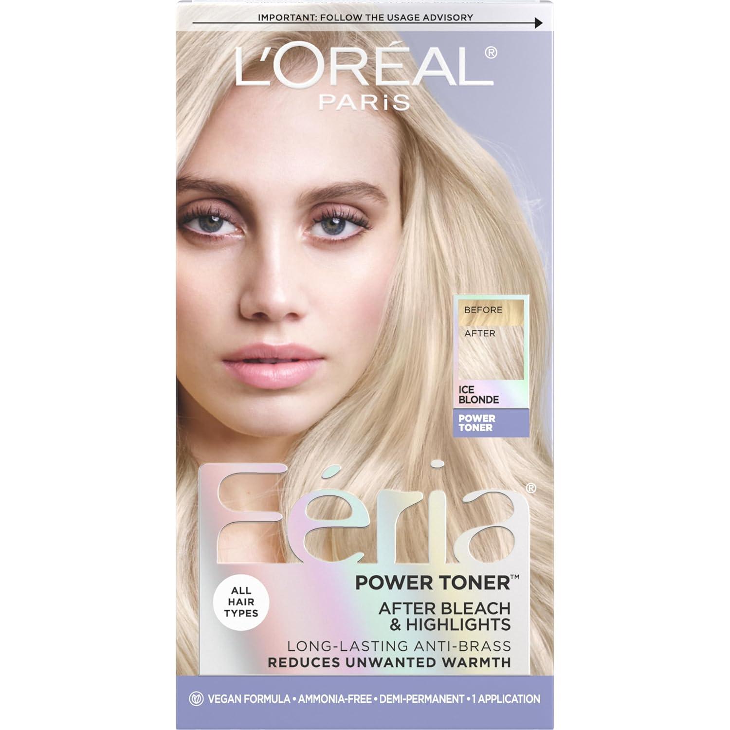 L’Oreal Feria Toner vs. Color: Test- Compared shades, ammonia-free glaze, ice blonde… Perfect ponytail choice!