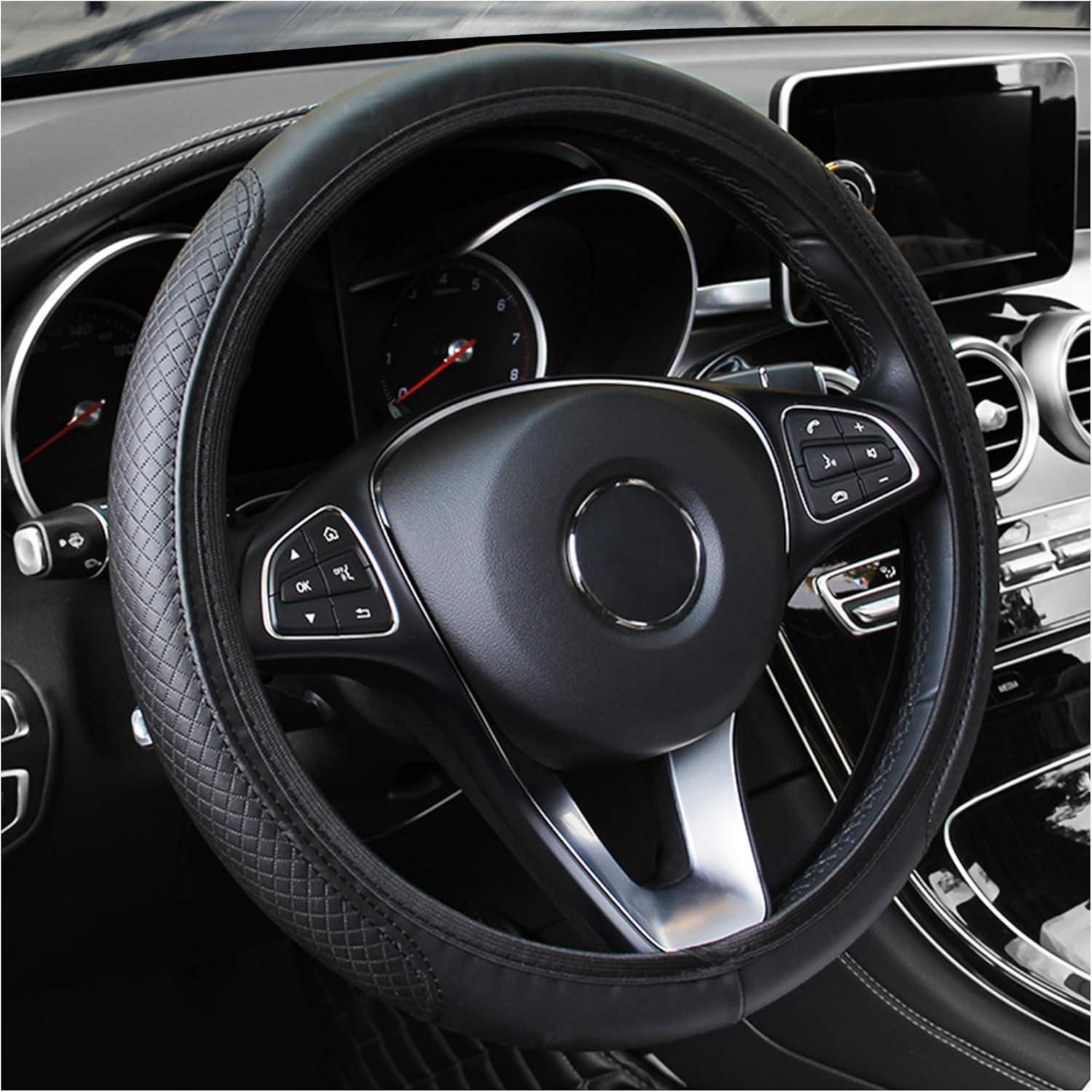 Leather anti-slip cover vs. style: tested grip, universal appeal... car interior sshhh