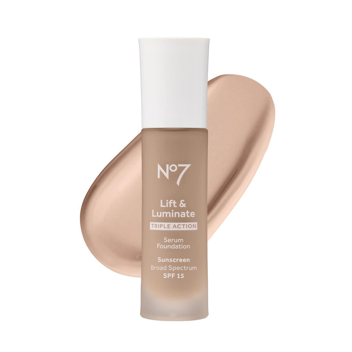 No7 Lift Serum Foundation - SPF 15 Dewy, Glowing tested, Mature, Natural Use vs. Trendy Coverage
