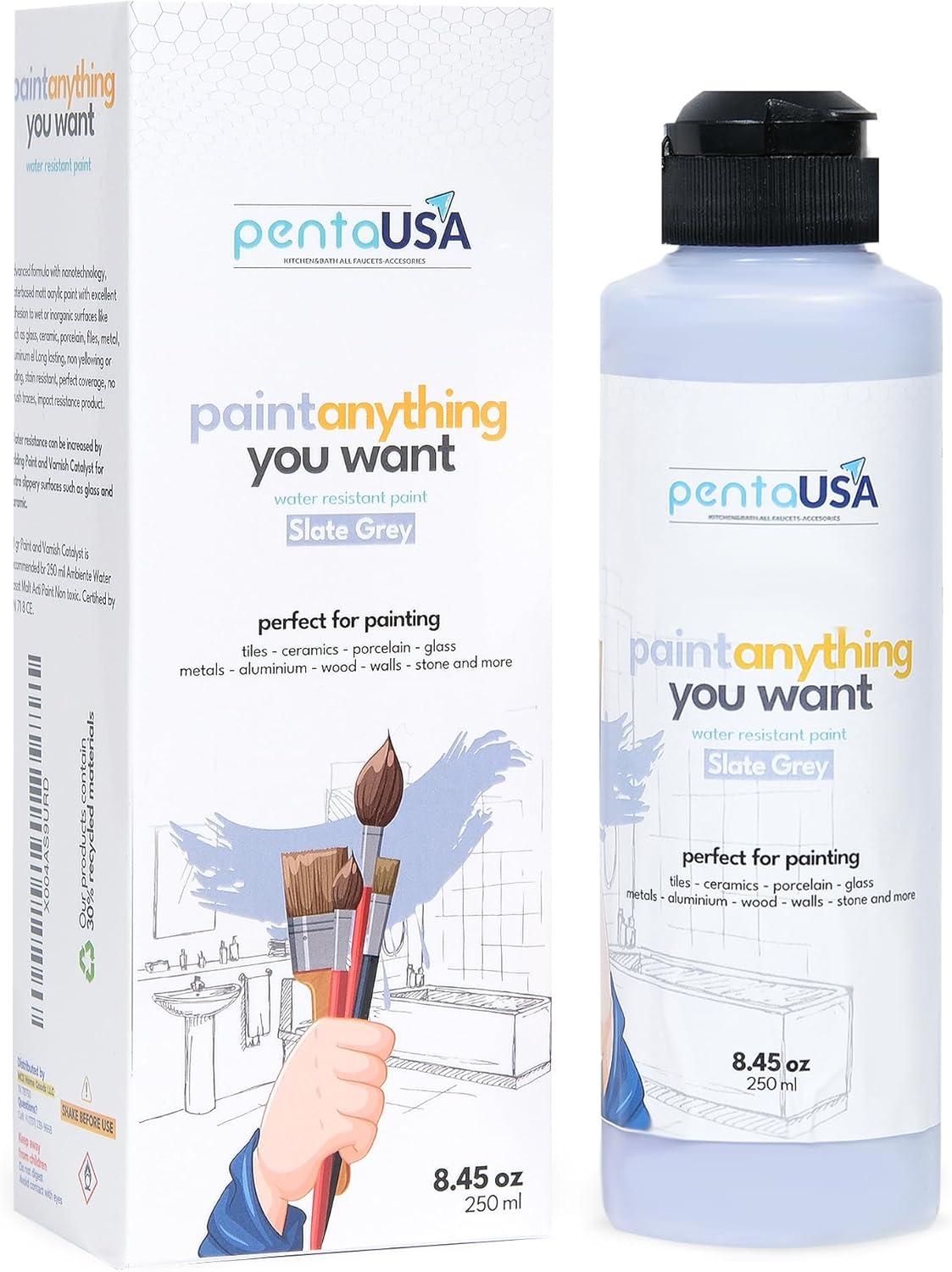 PENTAUSA Paint Showdown: Waterproof, Slate Grey Tested For Tile, Bathroom