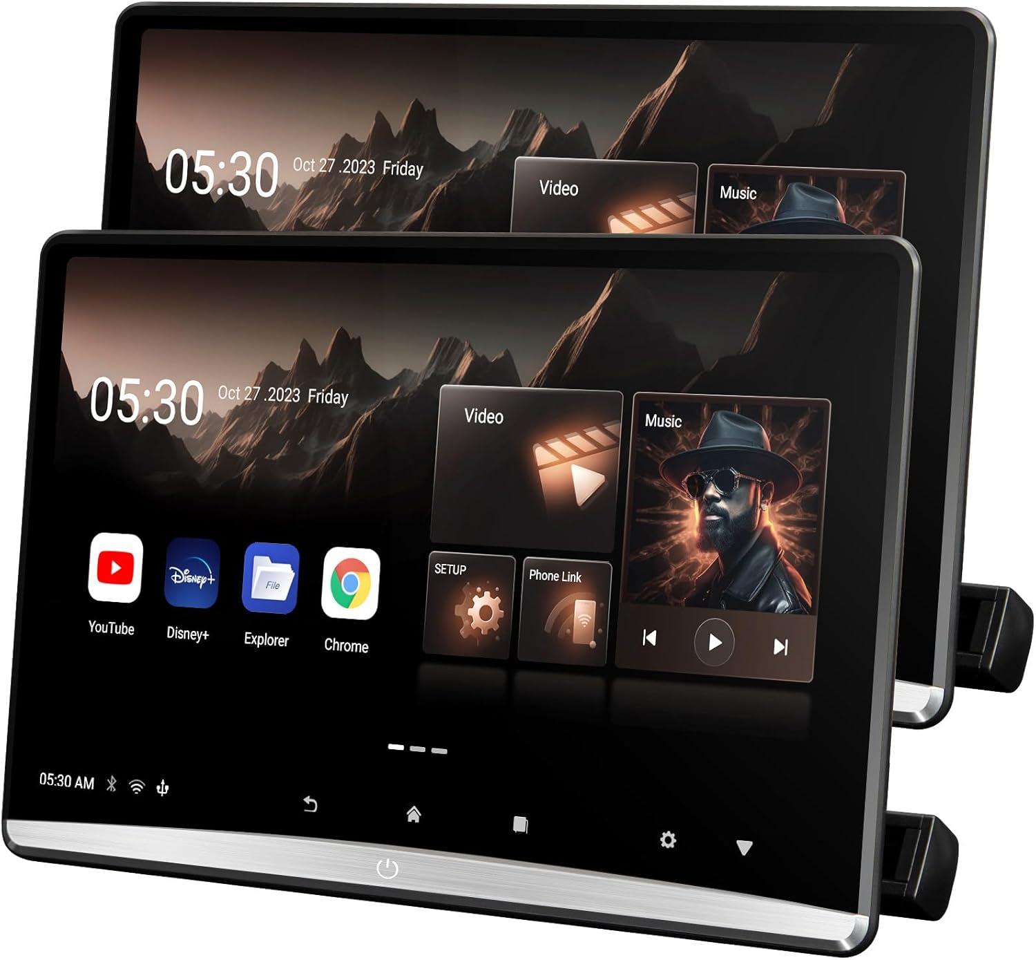 12.4-inch 4K Car TV Tested: Dual Touchscreen & Mirroring for Backseat Movie Nights