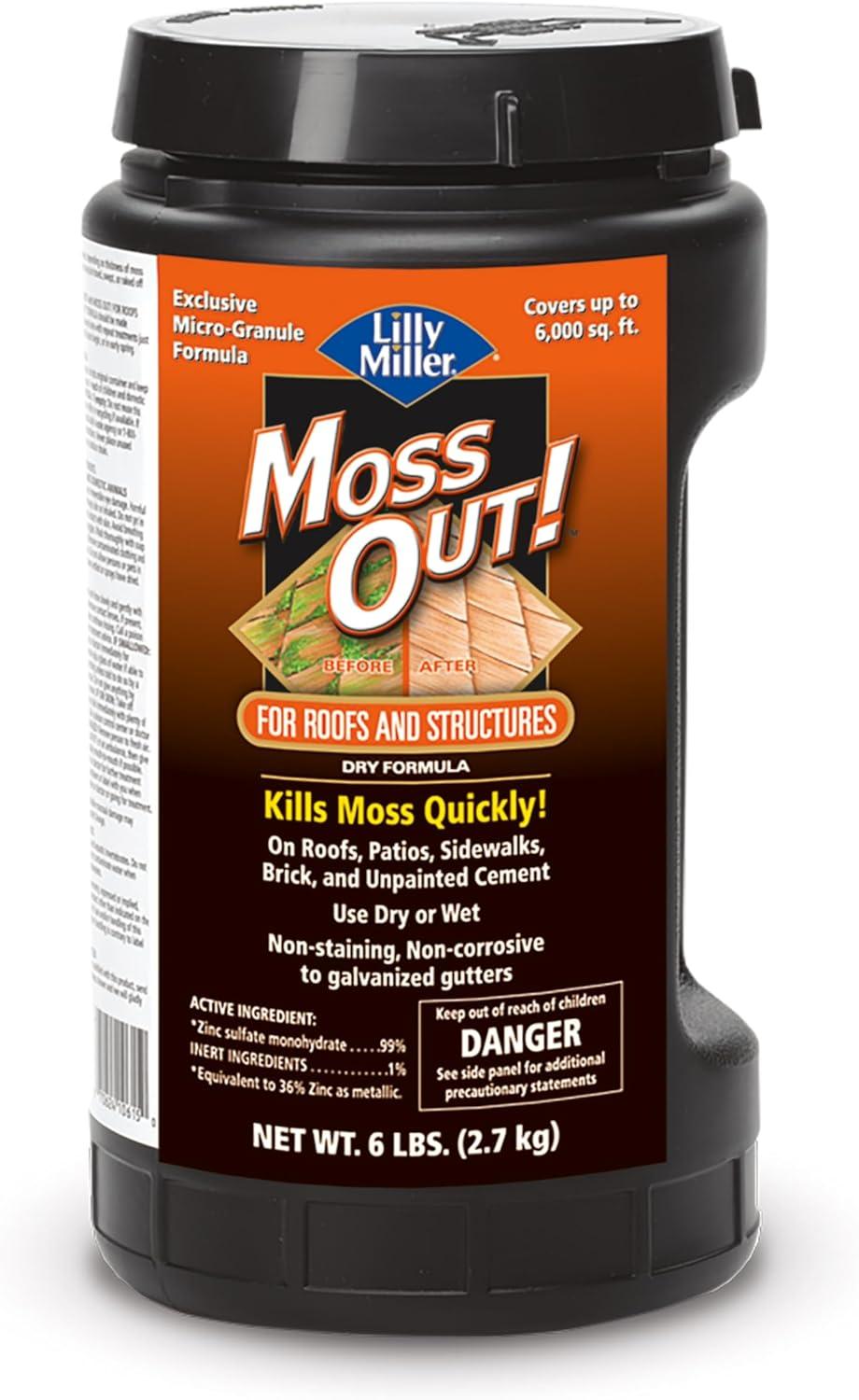 Roofs & Structures: Tested Dry Formula 6Pounds' Lightweight vs Moss Out's