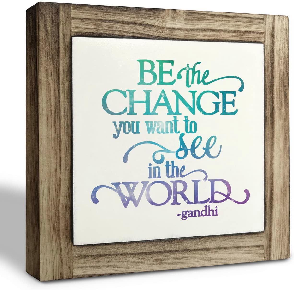 Gandhi's Quote, Be the Change, Box, & Encourage: Tested Desk Décor for Graduation Gifting