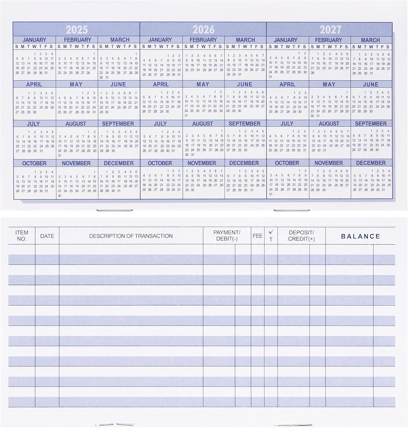 Checkbook Register Tested: 20-Pack, Personal, Blank Ledger, Saving & Deposit