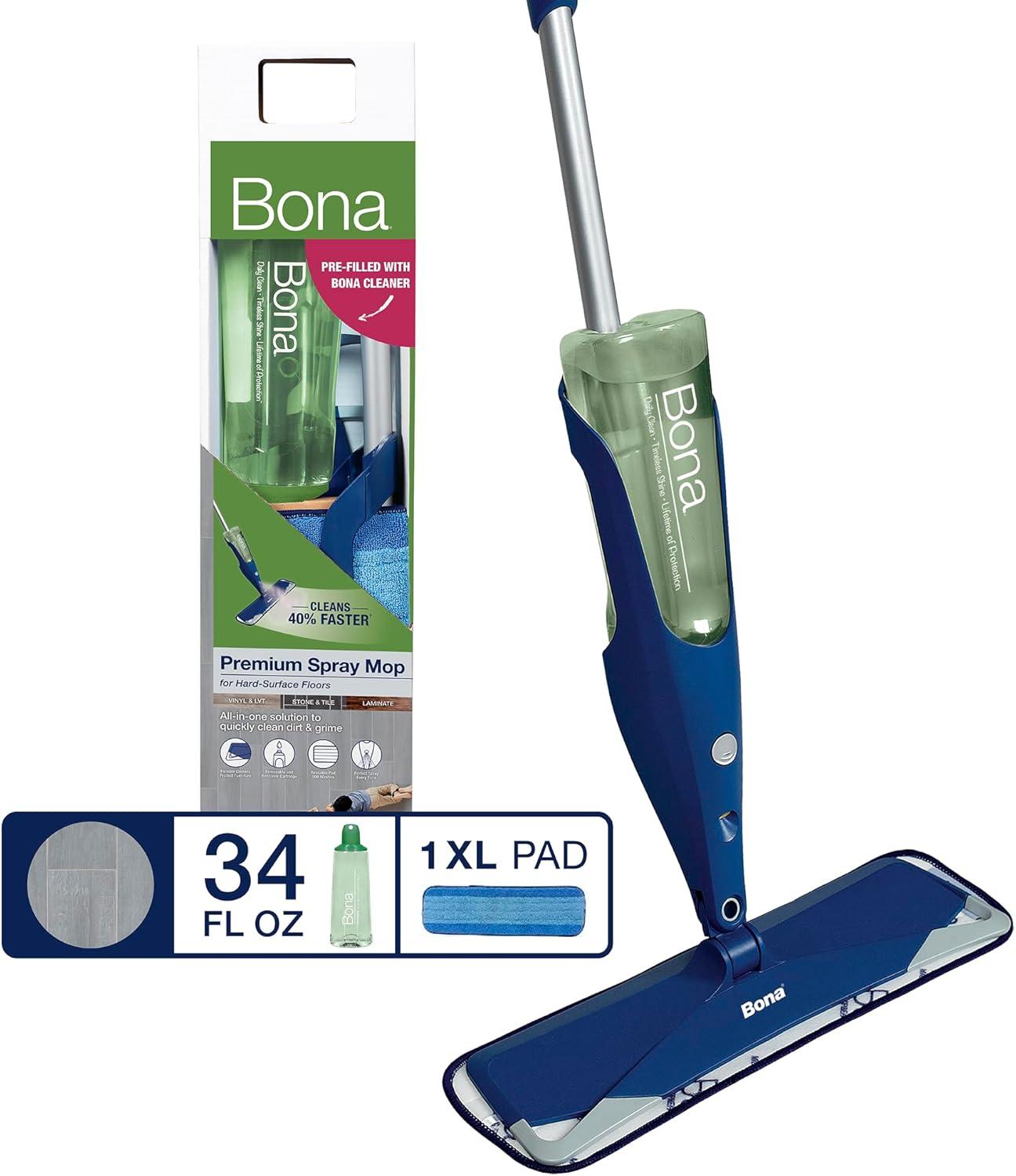 Bona Floor Spray Mop Tested: 34-Fl-Oz Solution, Machine-Washable Pad