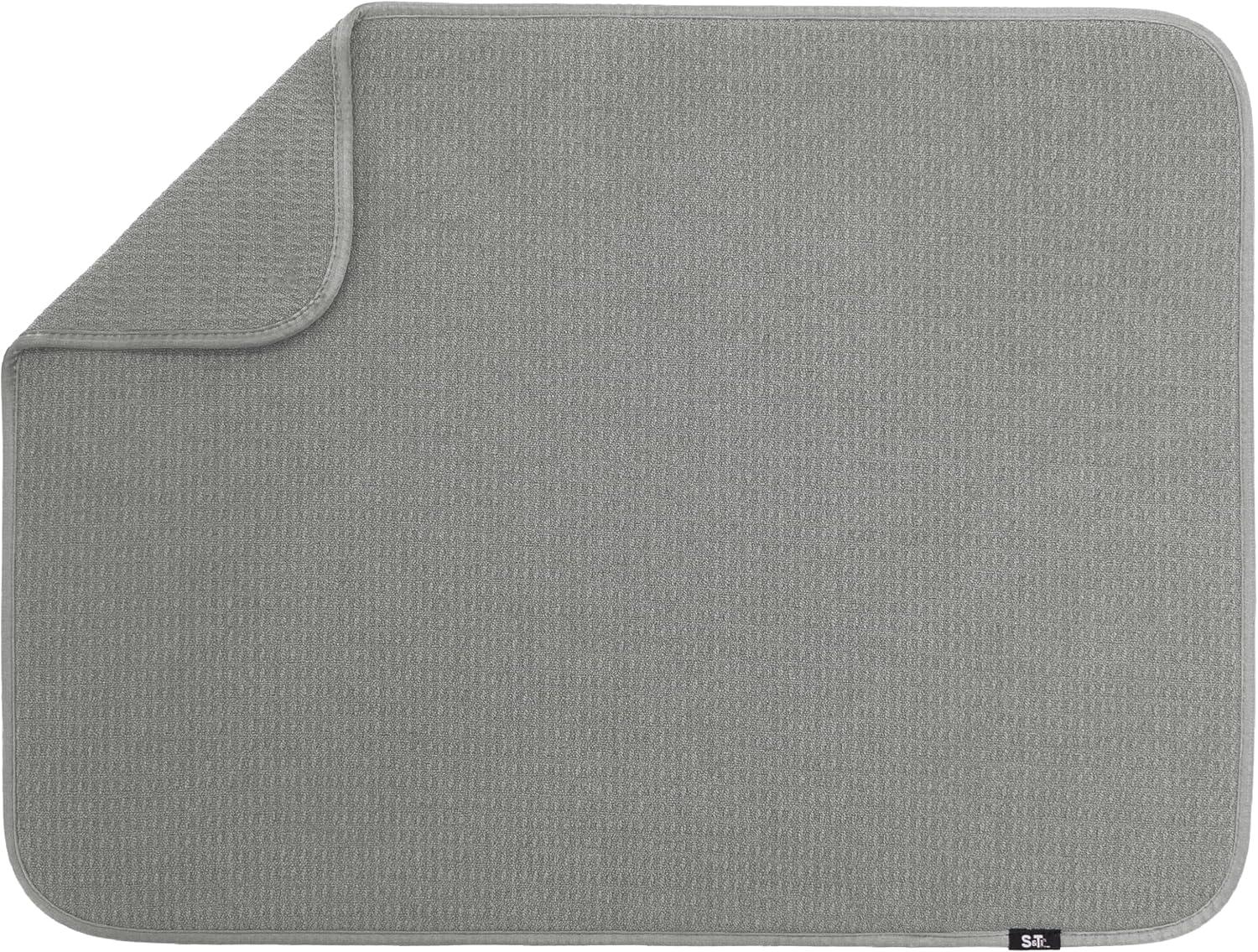 S&T Inc. Dish Drying Mat XL: 18"x24" Microfiber, Absorbent... Kitchen Tested