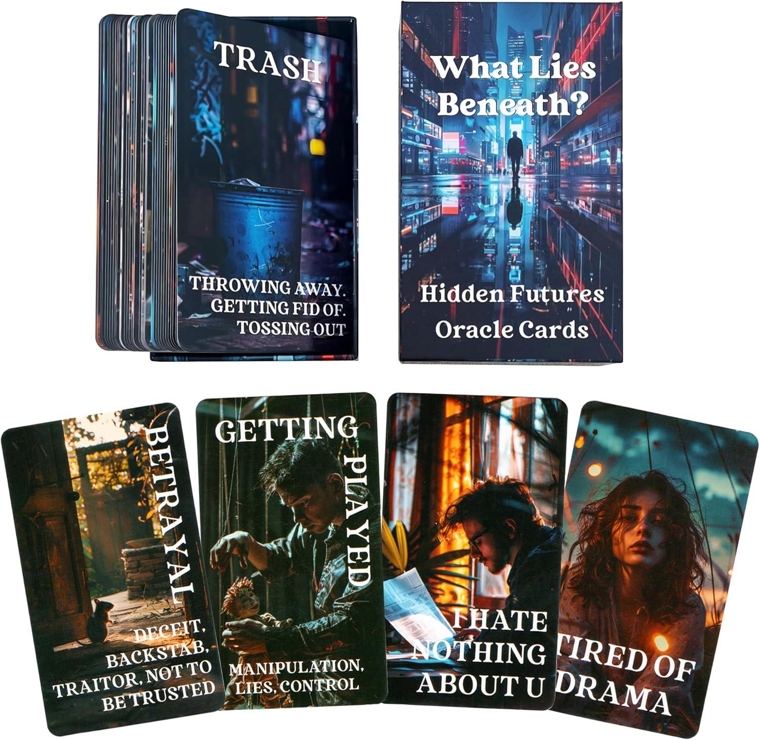 GXZINKE Spill The Beans Oracle Deck Versus Relationships Cards: Life Hints, Beginner-Friendly, Surprising Secrets
