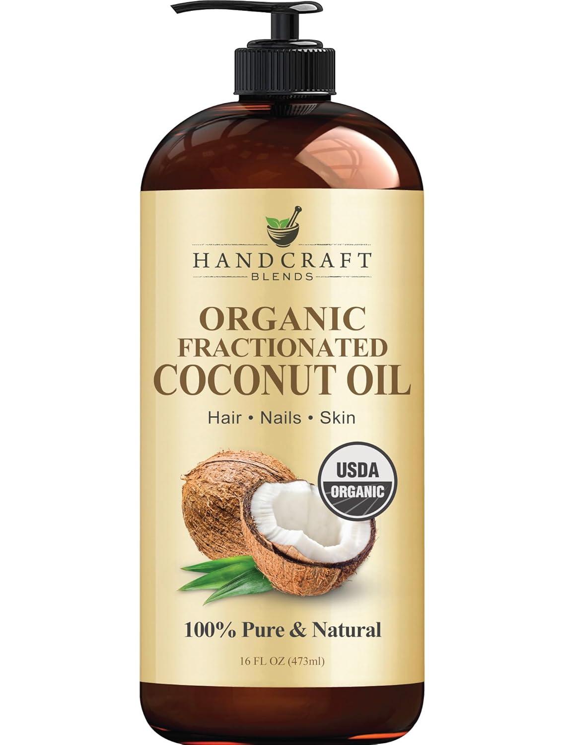Handcrafted Organic Coconut Oil: 16 Fl Oz vs. Premium Grade Carrier Oil-Surprising Skin Care Benefit!