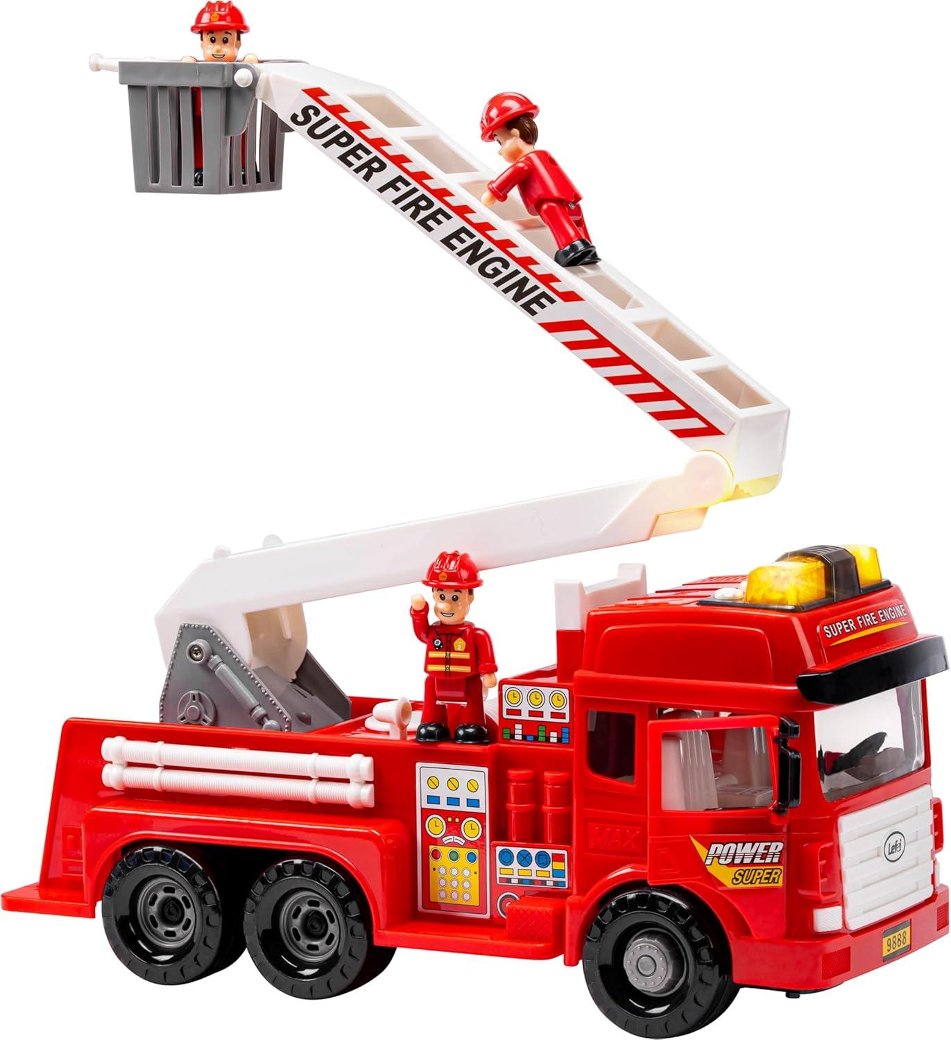 Kids' Toy Fire Truck Showdown: Big Folding Ladder Tested for Surprising Playtime Safety