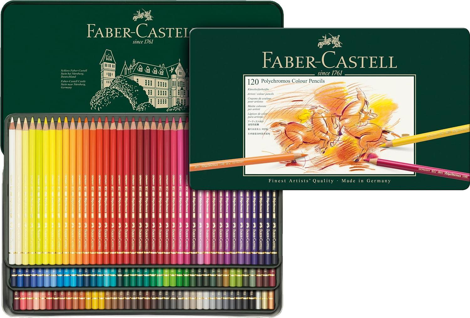 Faber-Castell Polychromos: 120-Color Tin Tested - Versus Neutral (Seasonal Artist's Pick)
