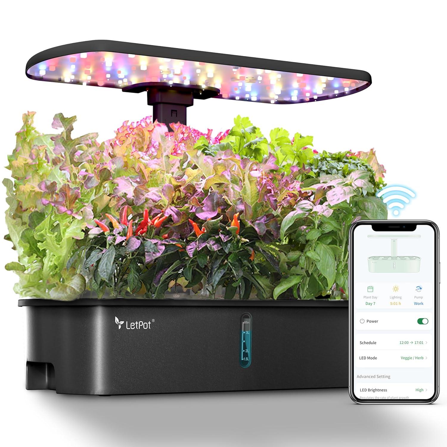 Surprising Hydroponics Use Case: 24W Light & 10 Pods for Kitchen-Friendly Growing