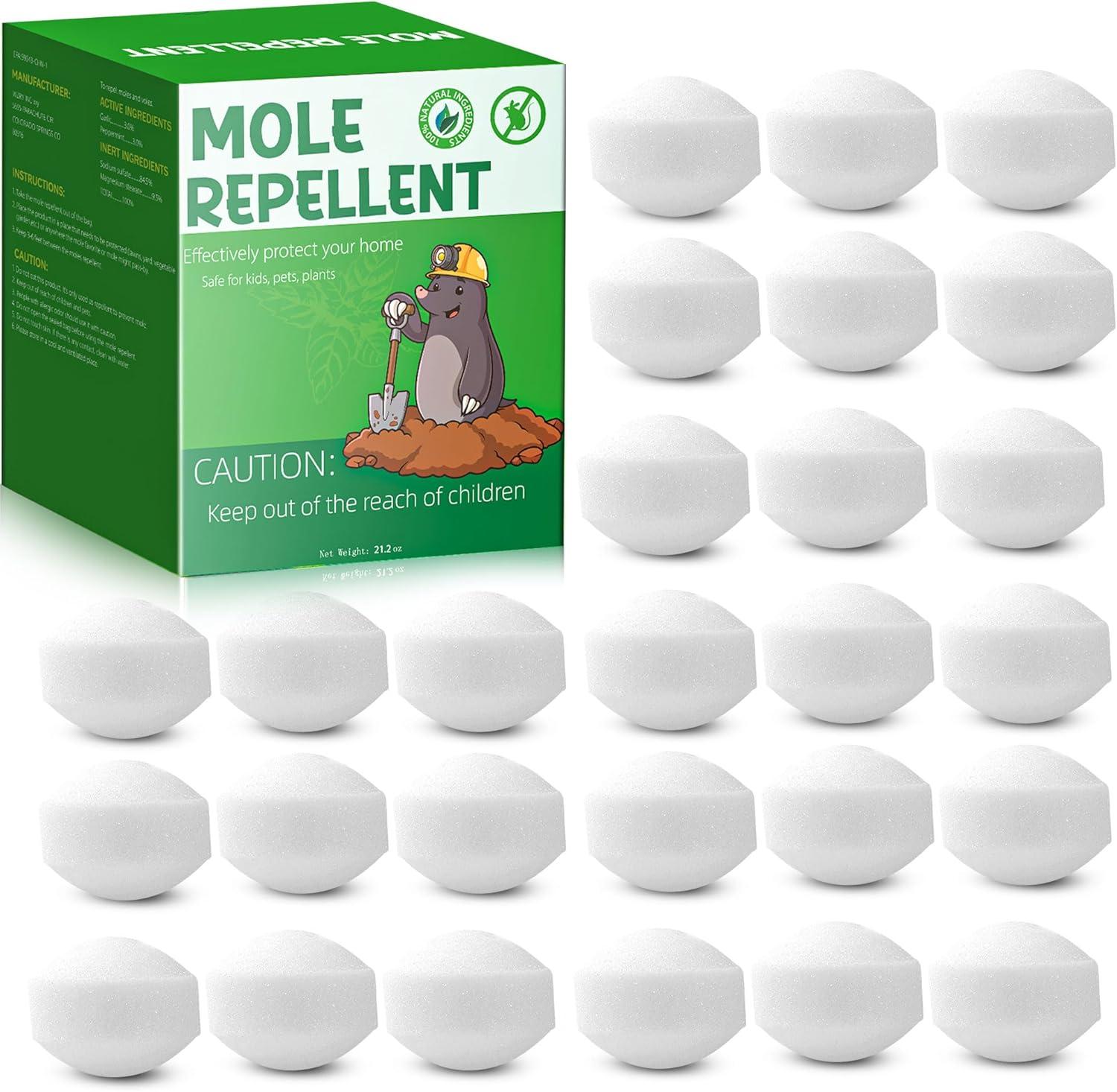 Surprising Natural Solution: 24-Pack Mole Repellent for Garden Pest Control Tested