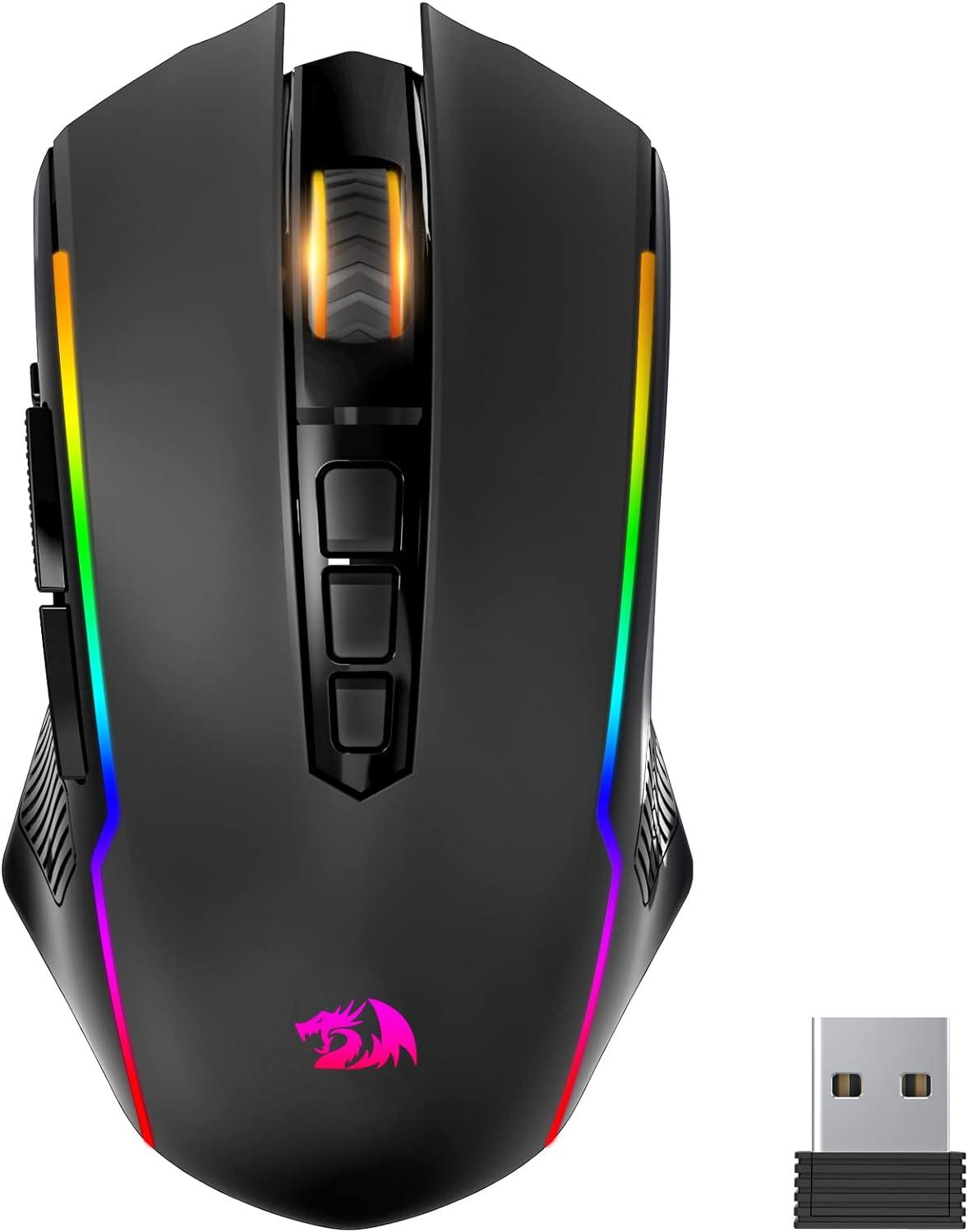 Fire Button, 8000 DPI, 70Hrs Rechargeable: Redragon Mouse Showdown for PC Gamers, RGB