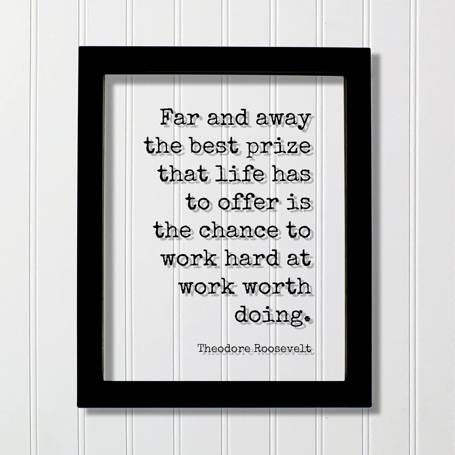Business Workout (8x10 Black Frame) vs. Roosevelt's Quote - Tested Productivity Boost