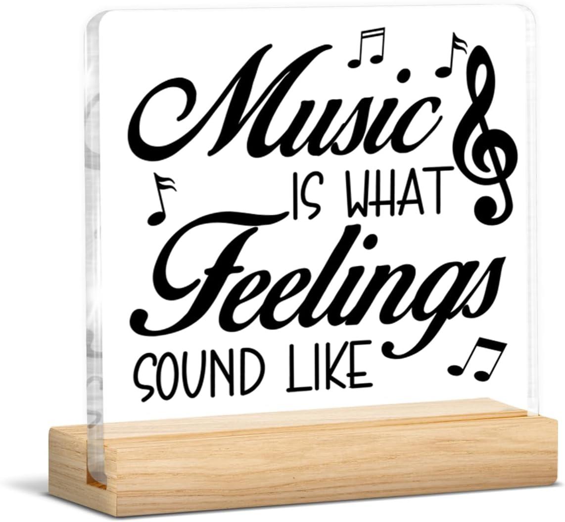 Surprising Music Gift with Waterproof Cover, Quote Keychain, Marbling Mug, and Stand