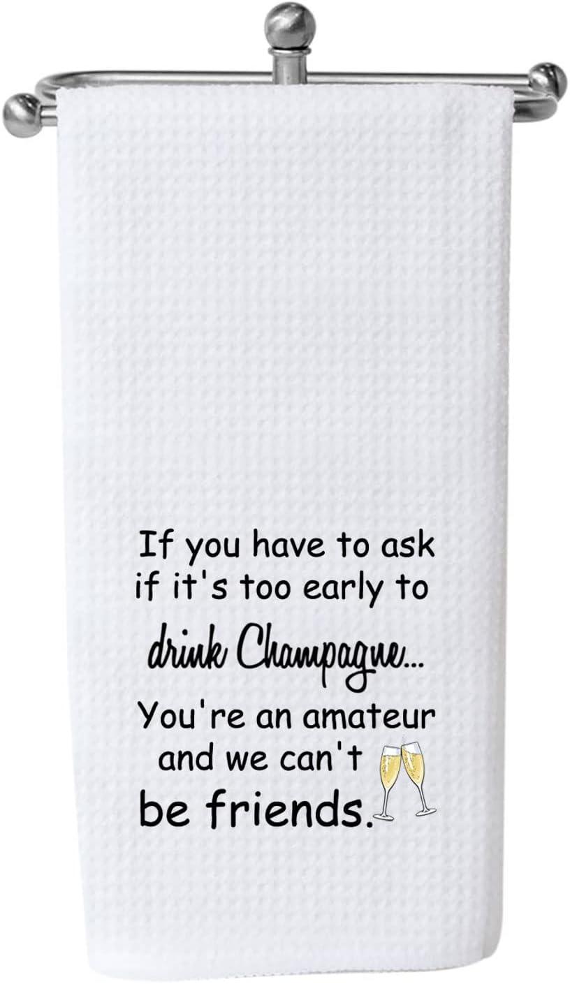 Champagne Quote Towel vs. Best Friend Housewarming Gift: Kitchen Decor Compared, Surprising Insight
