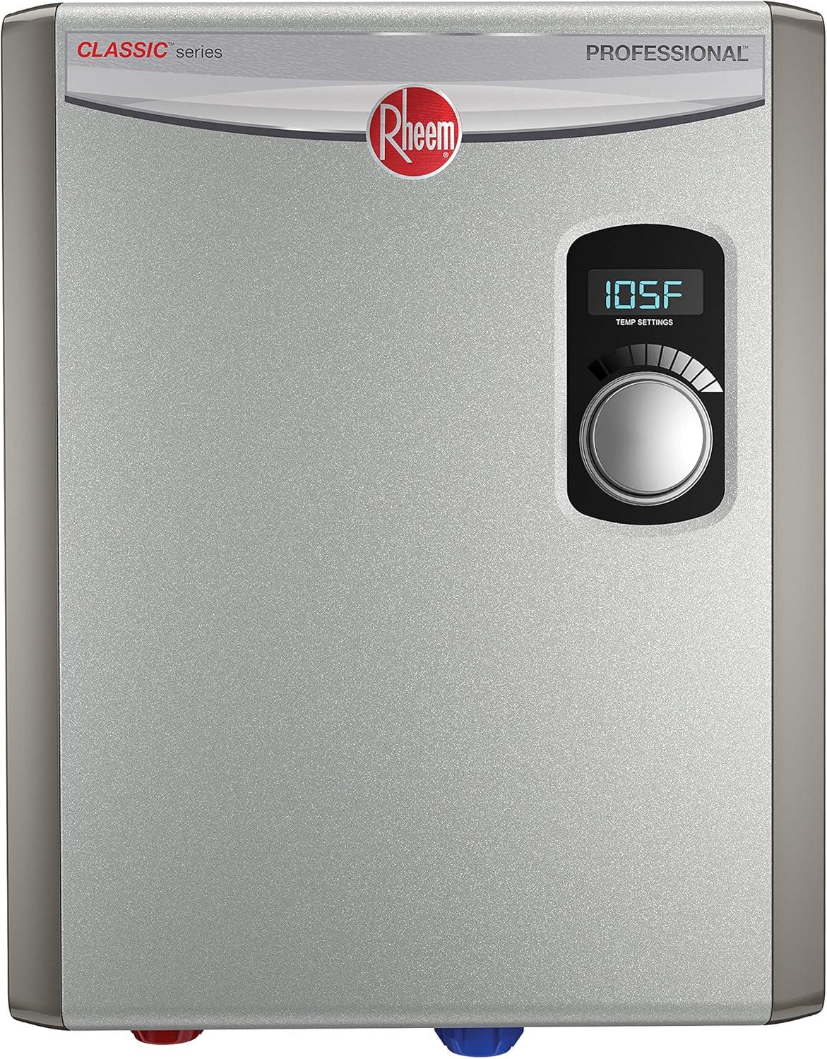 Rheem 18kW Tankless Water Heater Tested: Gray Finish vs. Compact Design for Off-Grid Living