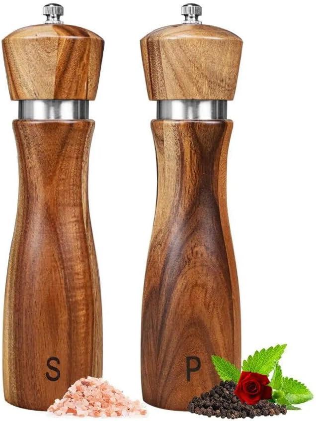Salt & Pepper Set: Acacia Wood vs. Stainless Steel Core-Surprising Tested for Modern Kitchens
