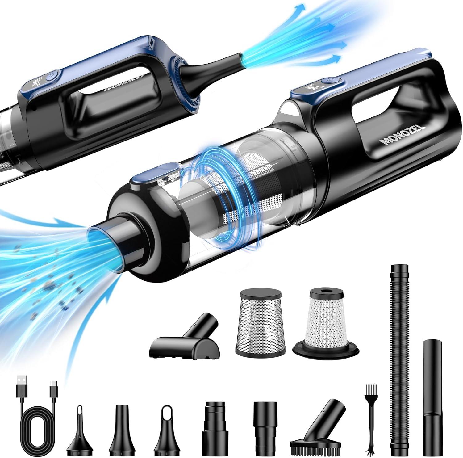 Car Vacuum Showdown: 18000Pa Power, 2-in-1 Versatility, 7800mAh Battery