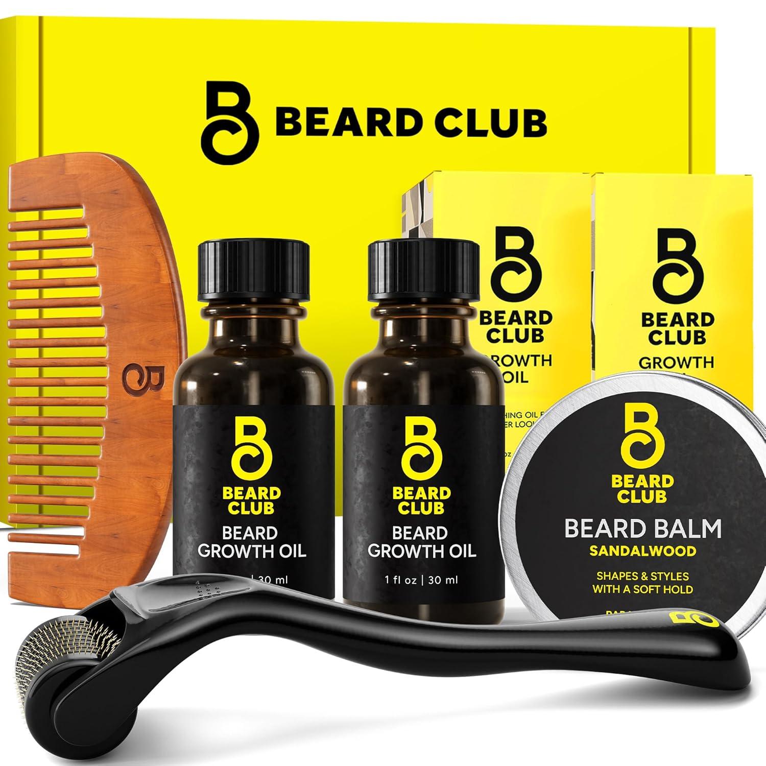 Showdown: Tested Beard Care Kit - Micro-Needling, Dual-Action Oil, Sandalwood Scent, Rosewood Comb