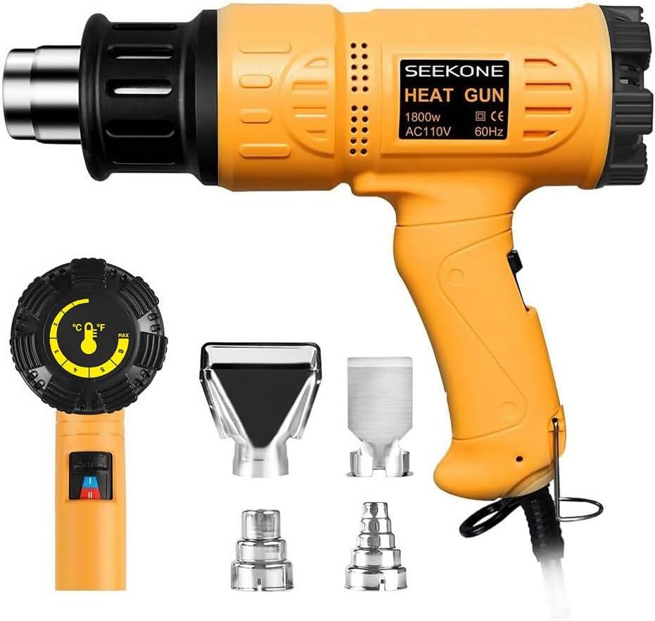 Crafts Showdown: Seekone's 1800W & 4 Nozzles Tested for PVC Shrinking