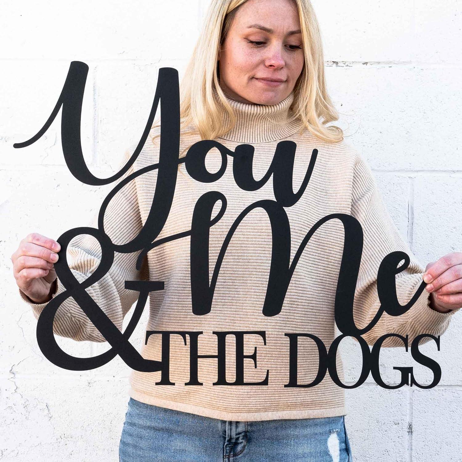 Versus Metal Dog Signs, Surprising Quote Wall Art for Cozy Home Decor