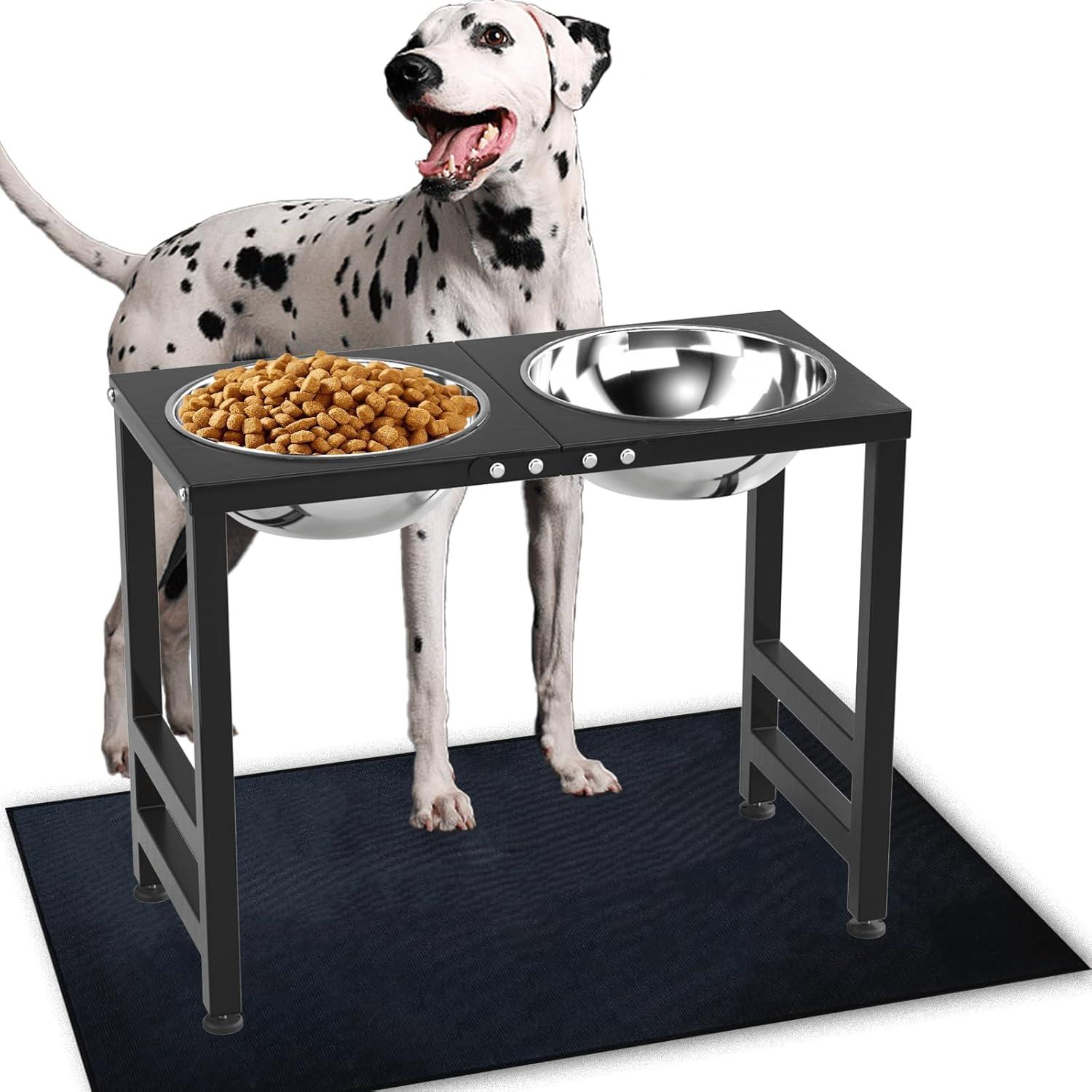 Elevated Stand, Sprill-Proof Mat, 3,000ML Bowls – Compare Large Dog Feeders…for Ultimate Convenience!