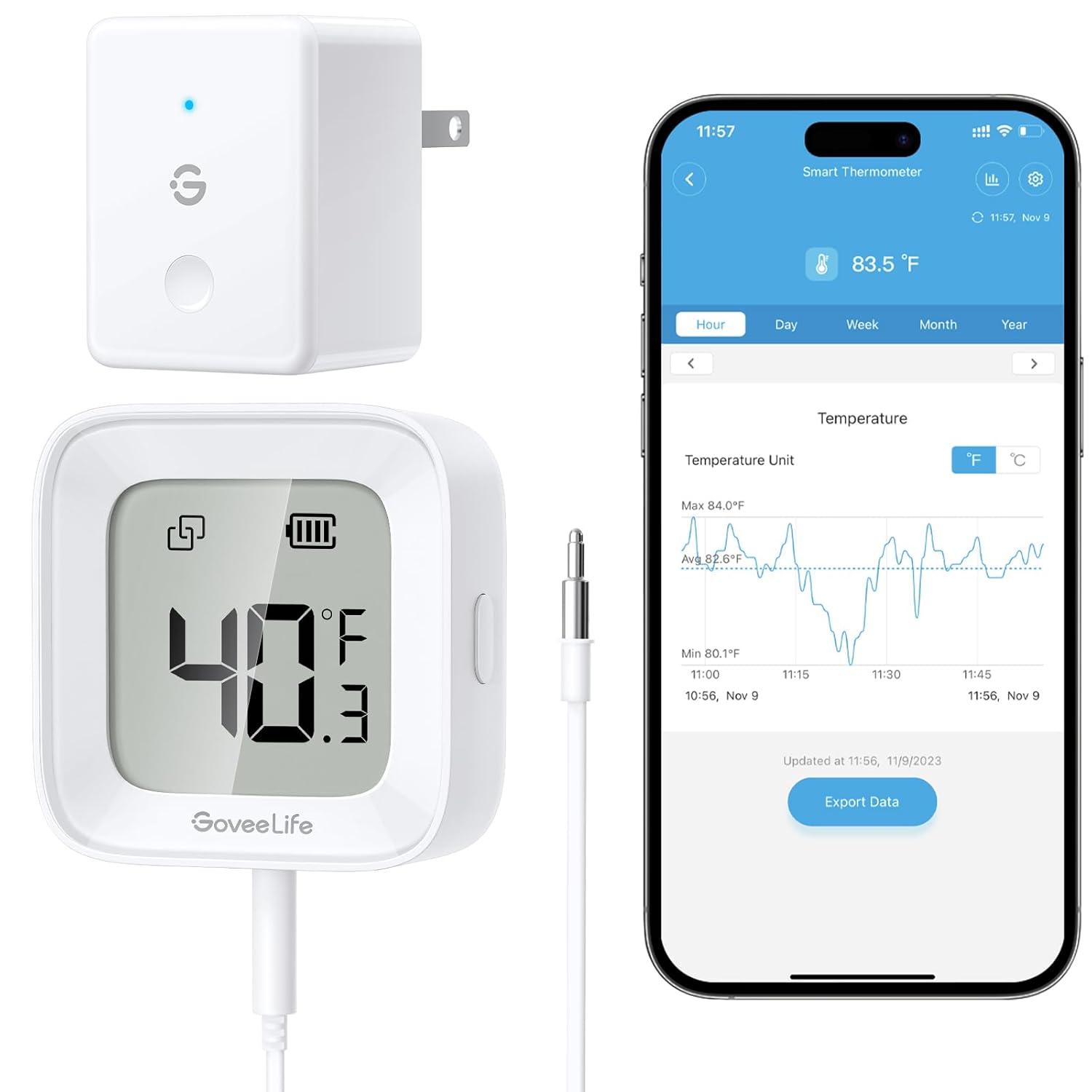 Smart Fridge Thermometer, Tested Versus WiFi, Free Data, Seasonal Insight